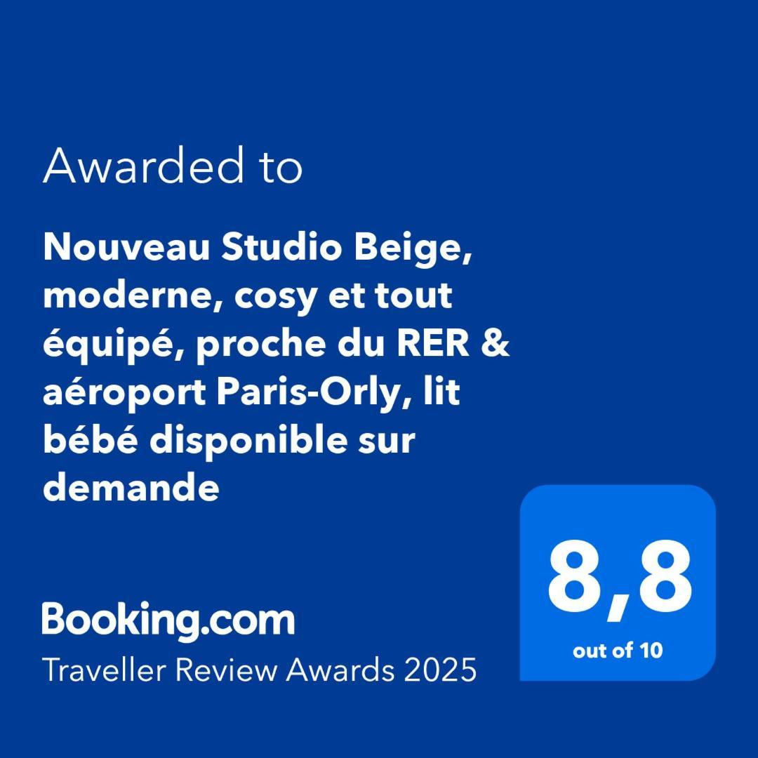 Studio Moderne Et Tout Equipe, Proche Du Rer, Paris & Aeroport D'Orly En 20 Min, Lit Bebe Sur Demande فيتري سور سين المظهر الخارجي الصورة